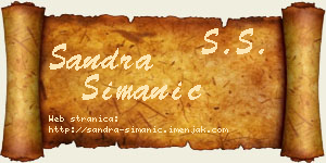 Sandra Simanić vizit kartica